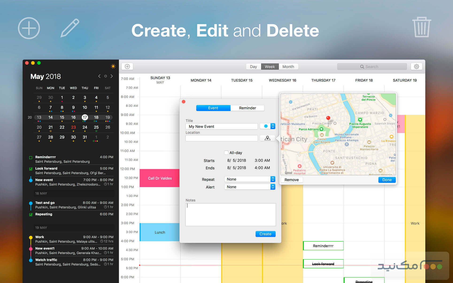 Calendarique 4.1 - اسکرین شات 1