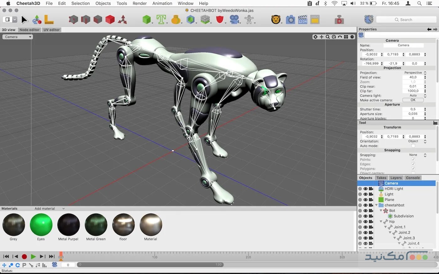 Cheetah3D - اسکرین شات 1