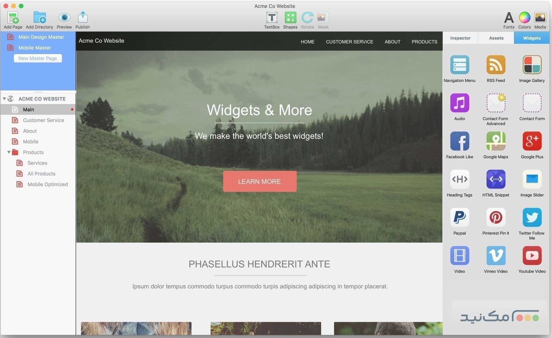 EverWeb Standalone - اسکرین شات 1