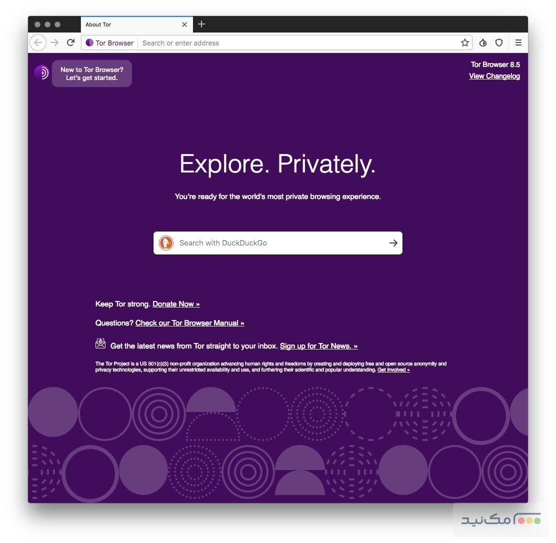 Tor Browser - اسکرین شات 1