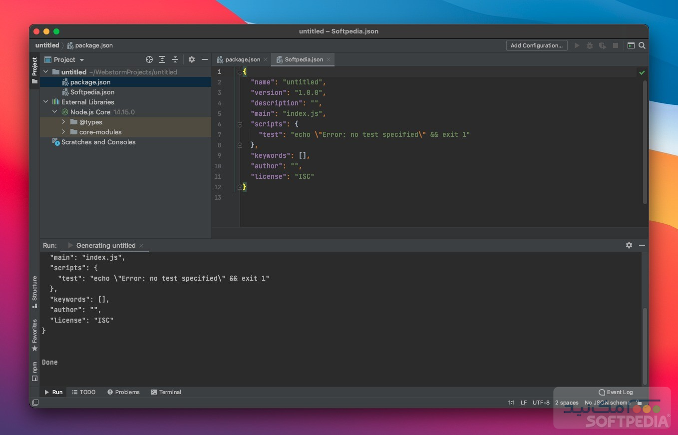 JetBrains WebStorm - اسکرین شات 1