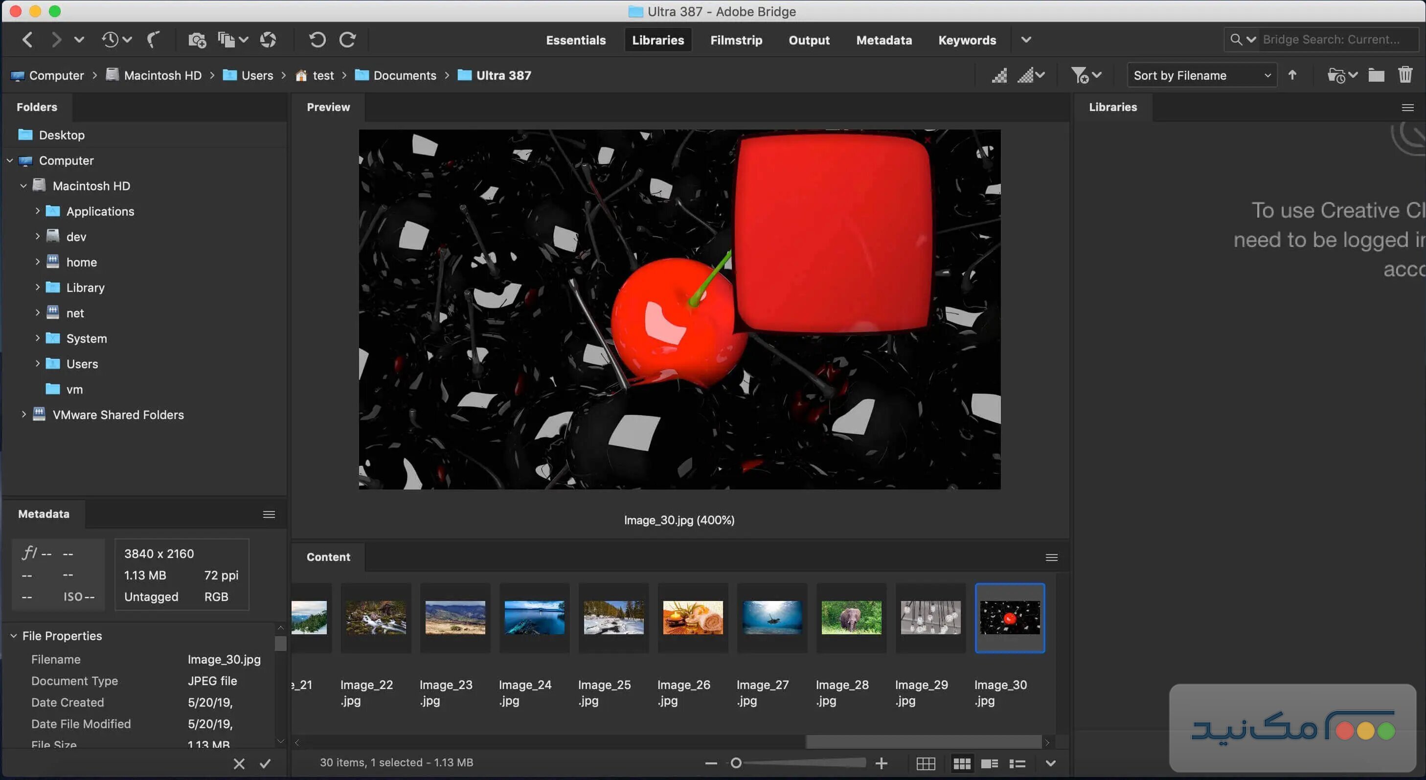 Adobe Bridge - اسکرین شات 1