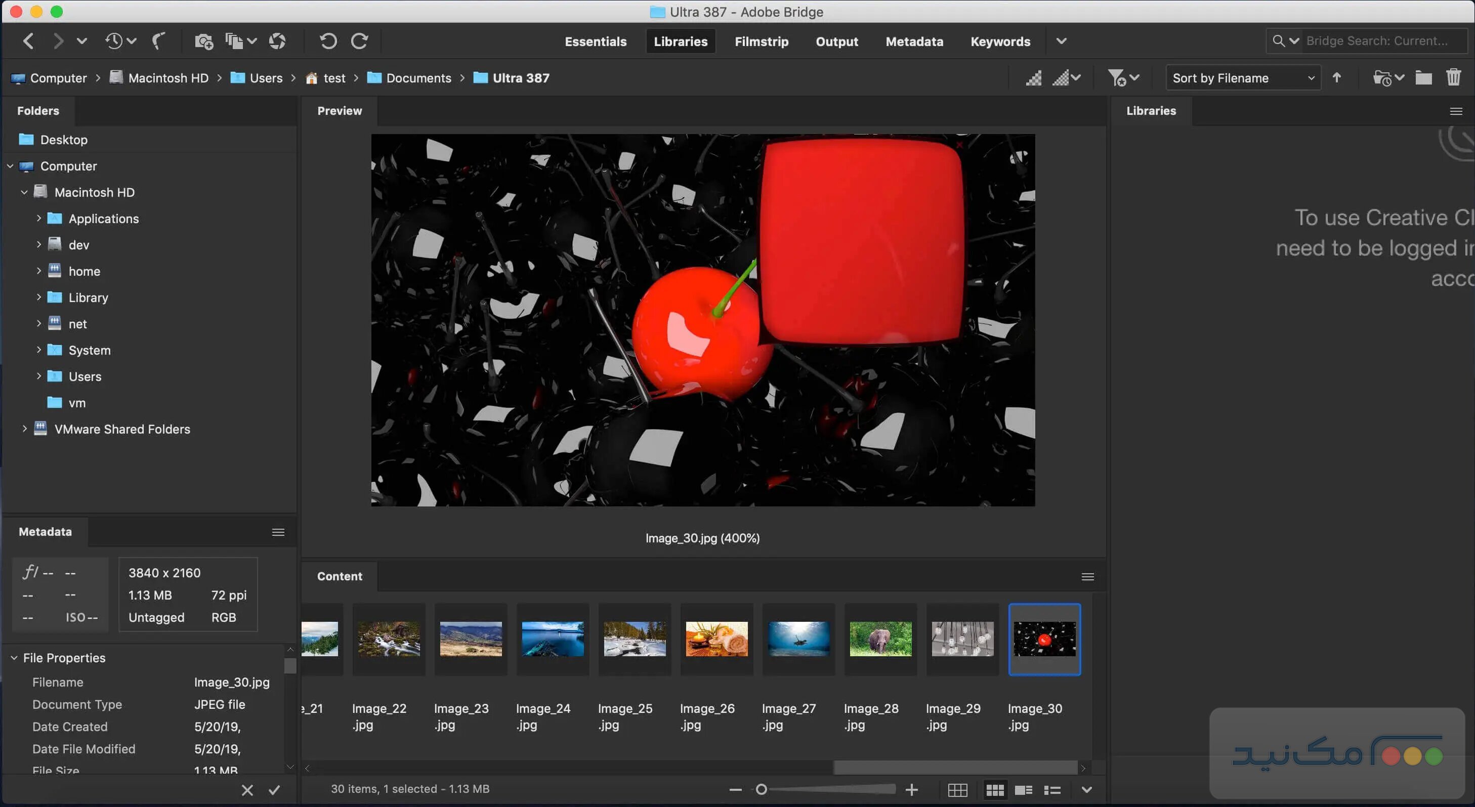 Adobe Bridge - اسکرین شات 1