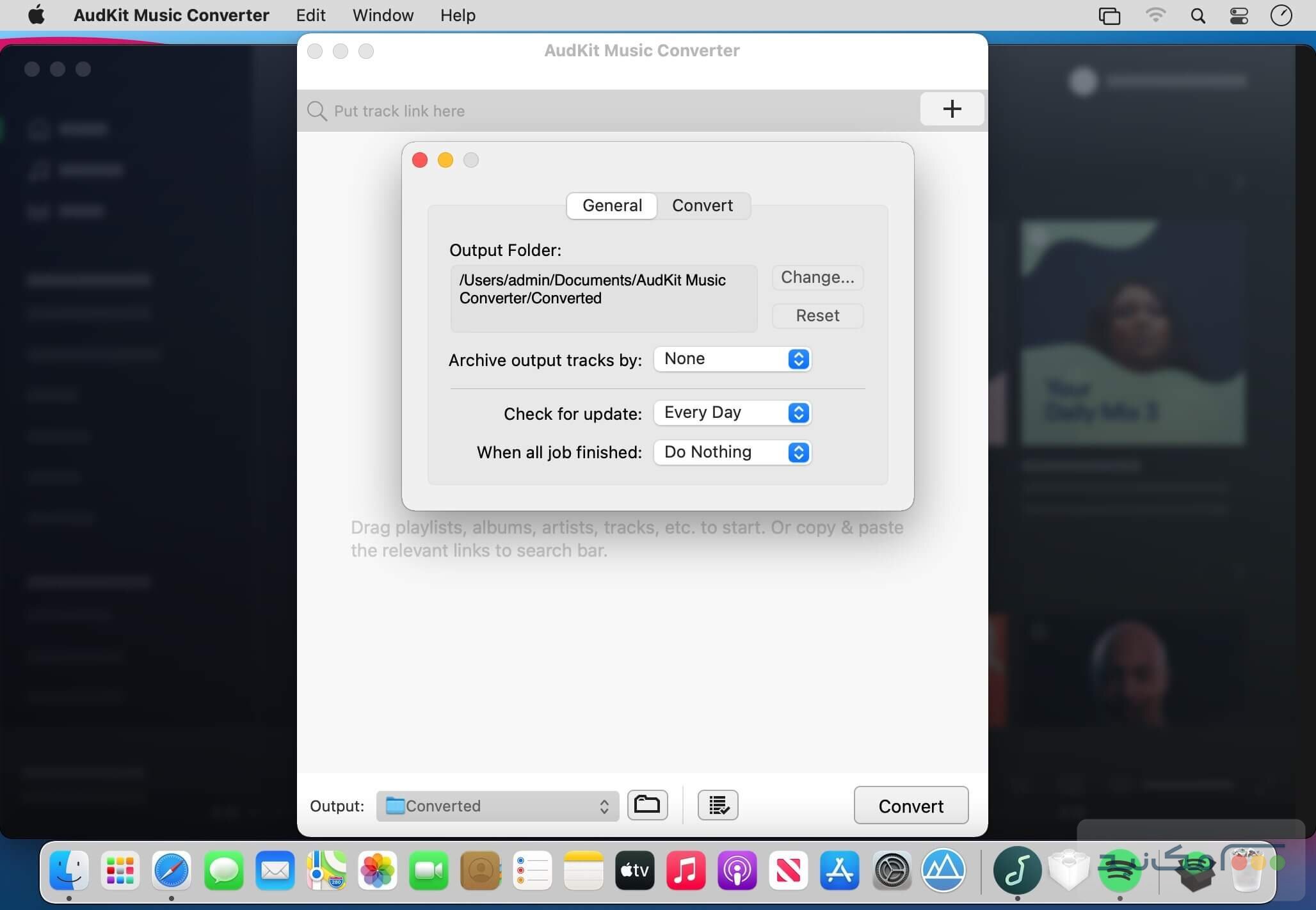 AudKit Spotify Music Converter - اسکرین شات 1