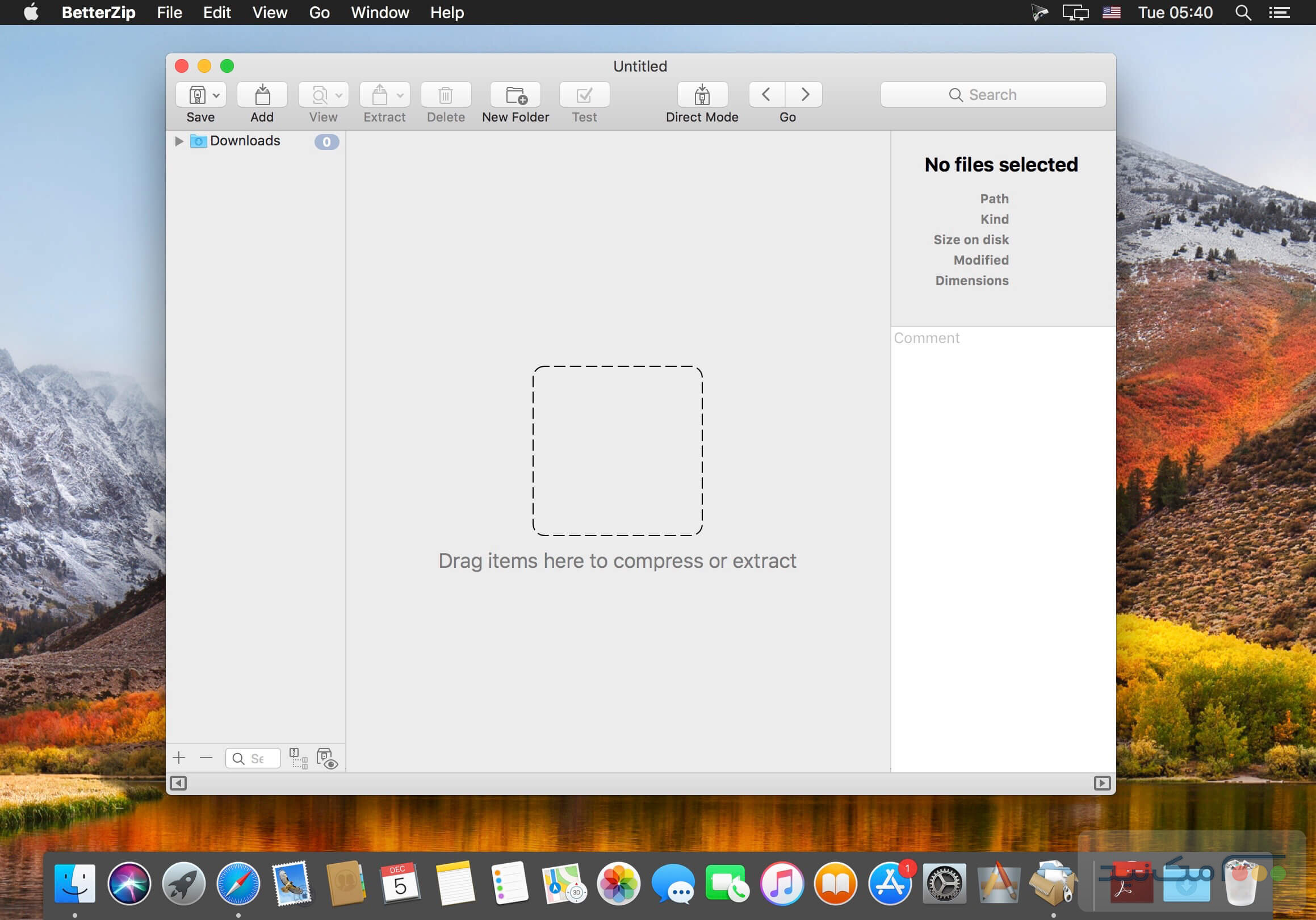 BetterZip - اسکرین شات 1