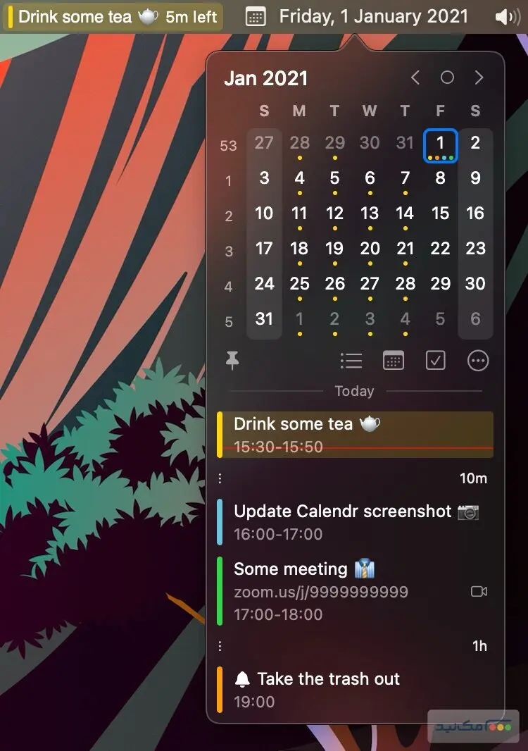 Calendr - اسکرین شات 1