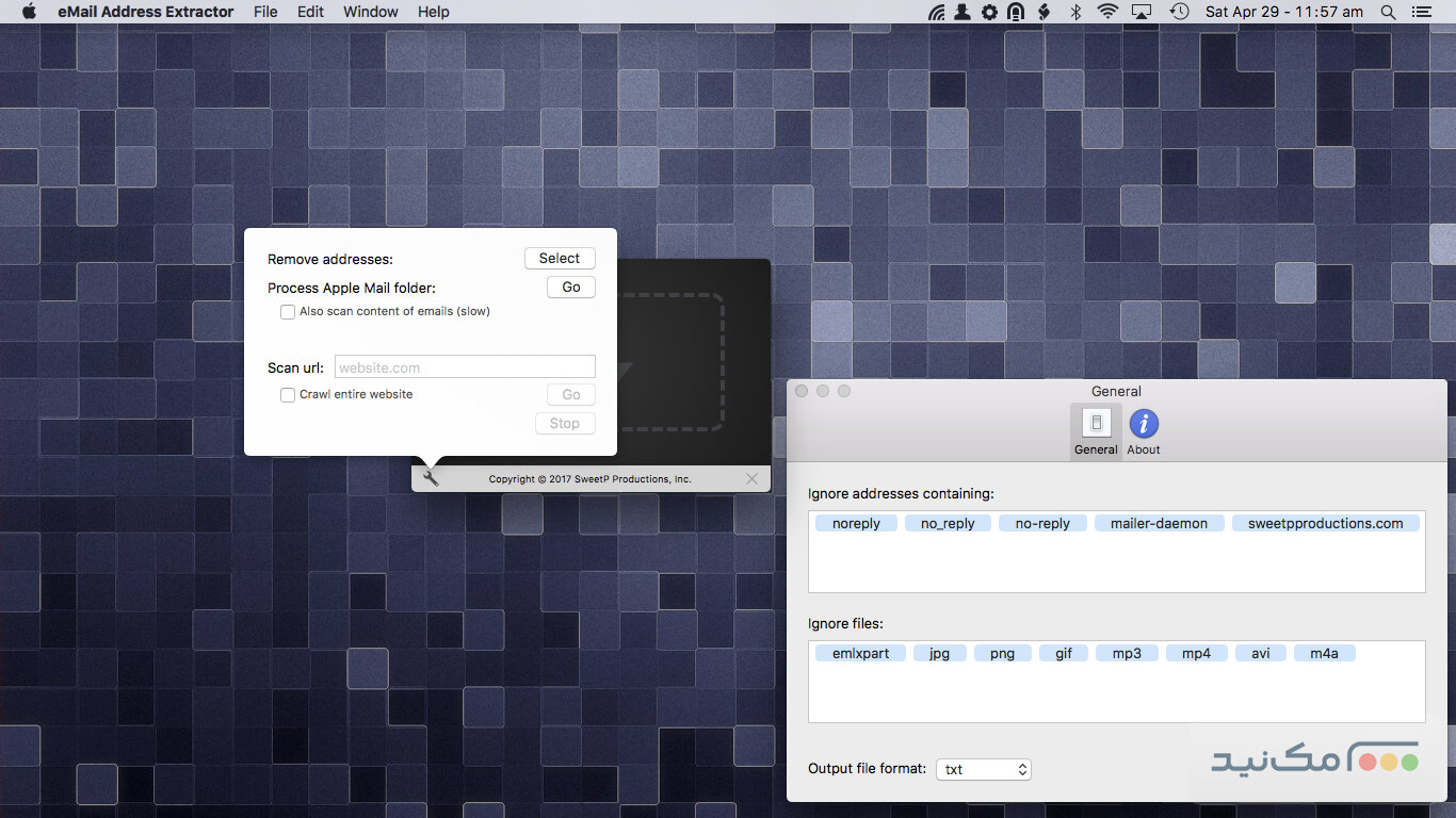 eMail Address Extractor - اسکرین شات 2
