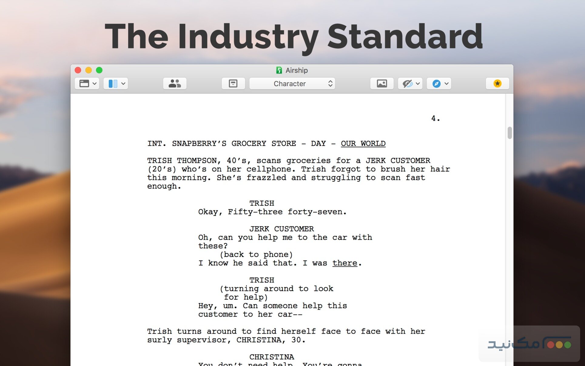 Final Draft 12.0.4 - اسکرین شات 1