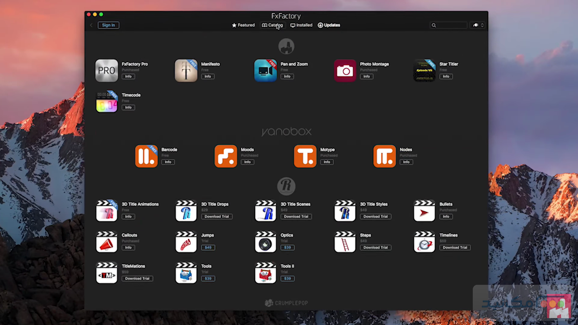 FxFactory Pro - اسکرین شات 1