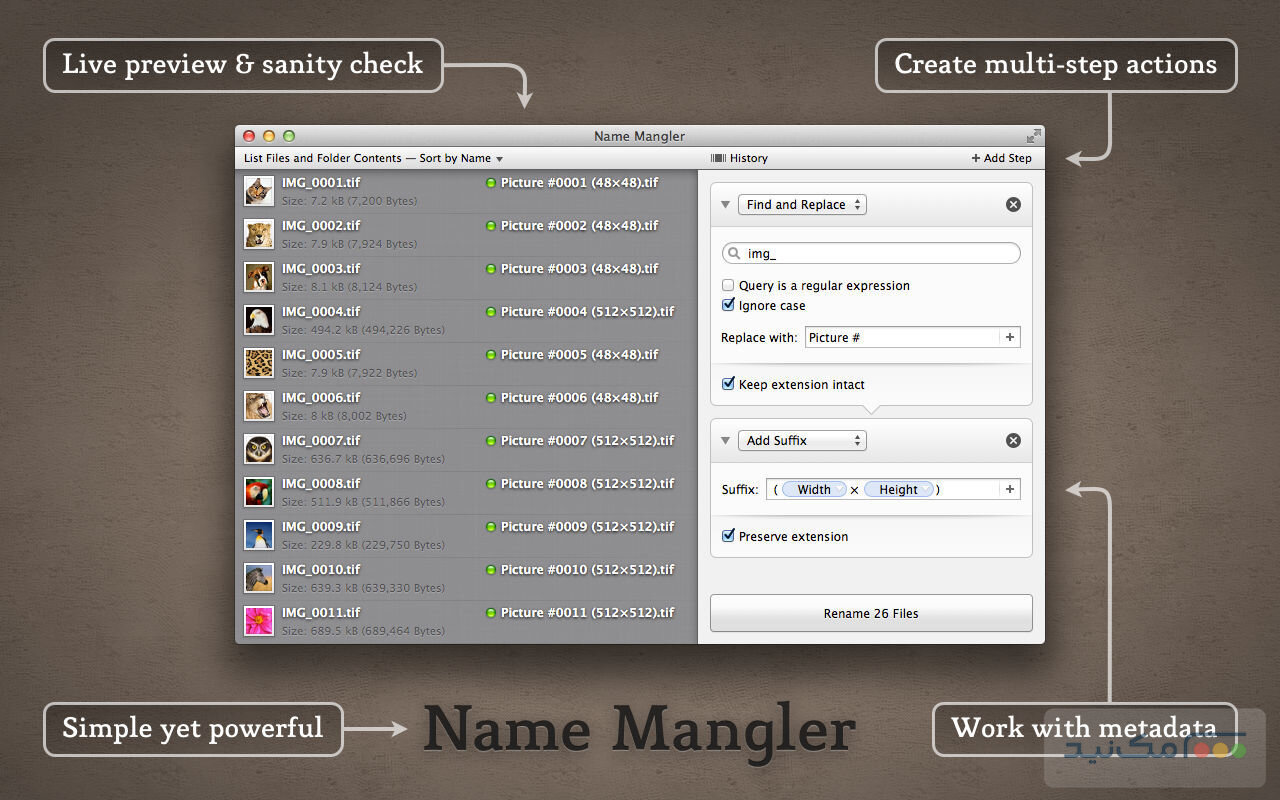 Name Mangler - اسکرین شات 1