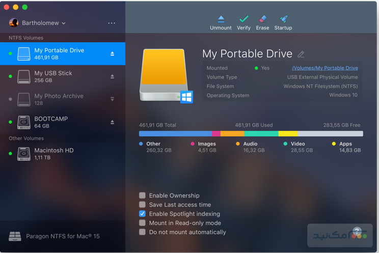 Paragon NTFS - اسکرین شات 3