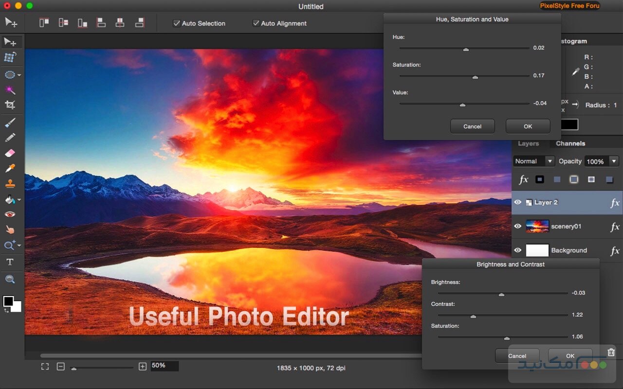 Pixelstyle Photo Editor 3.8.2 - اسکرین شات 1