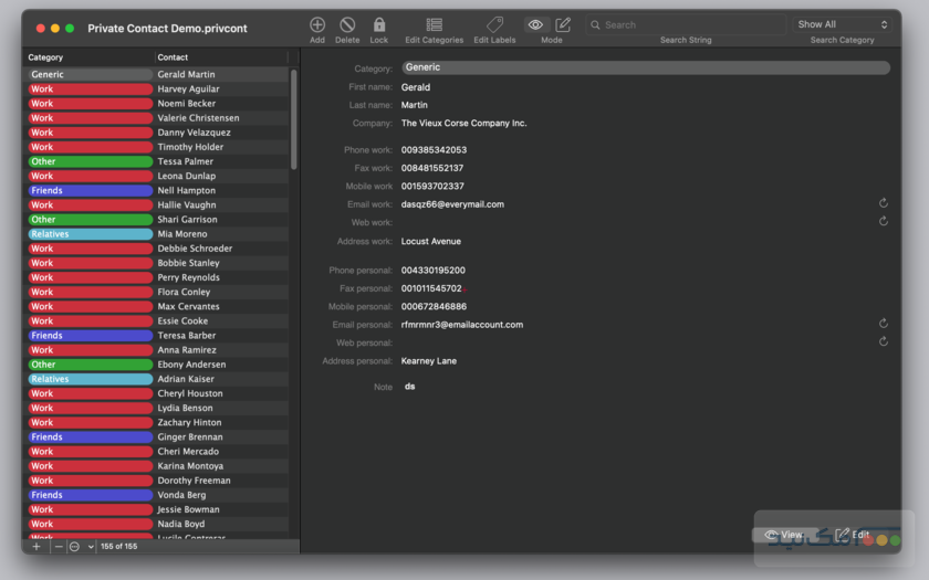 Private Contact - اسکرین شات 1