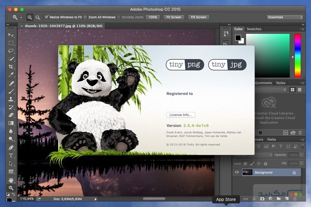 TinyPNG and TinyJPG 2.5.4 (Plug-in for Adobe Photoshop) - اسکرین شات 1