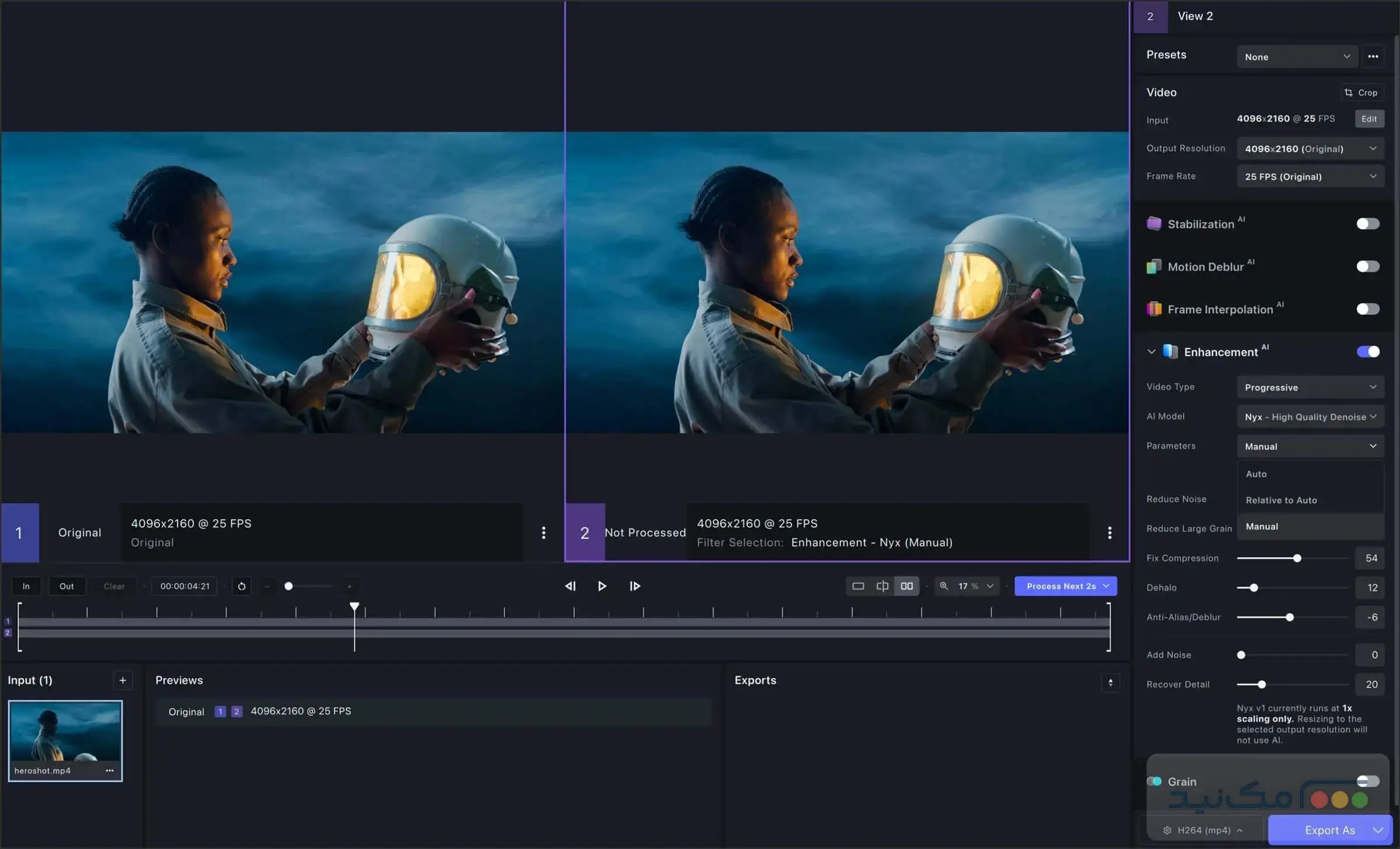 Topaz Video AI - اسکرین شات 1