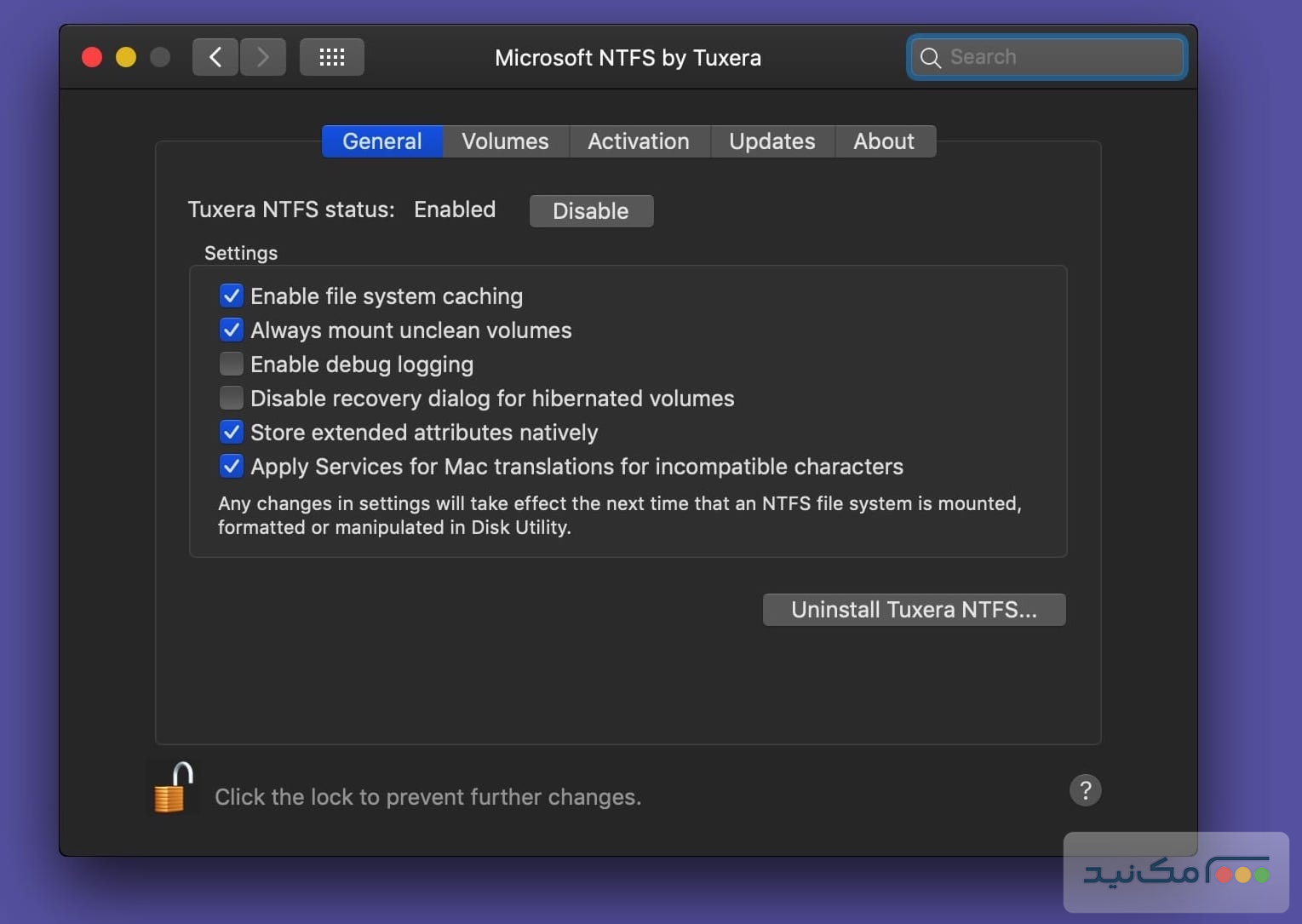 Tuxera NTFS 2023.1 - اسکرین شات 1
