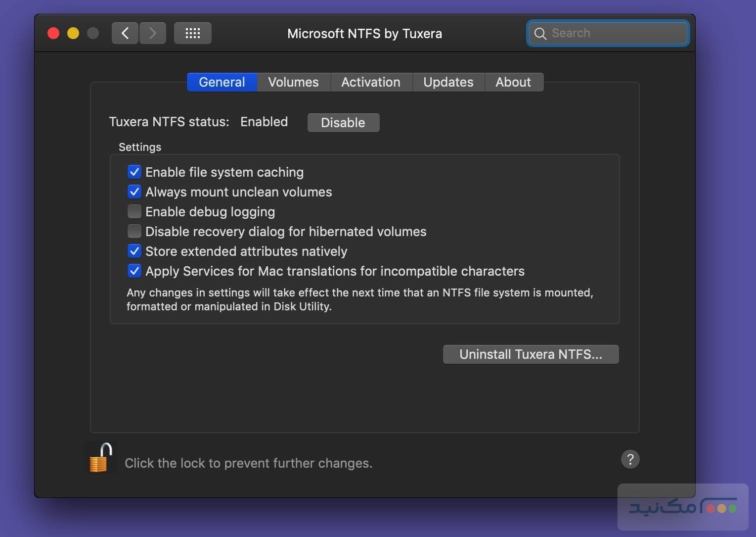 Tuxera NTFS 2023.1 - اسکرین شات 1